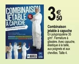 Combinaison Jetable À Capuche offre à 3,5€ sur Tridôme