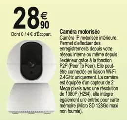 Caméra Motorisée offre à 28,9€ sur Tridôme