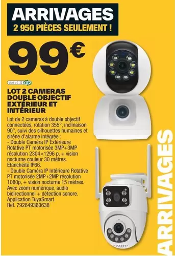 Garnier - Lot 2 Cameras Double Objectif Extérieur Et Intérieur offre à 99€ sur Brico Dépôt