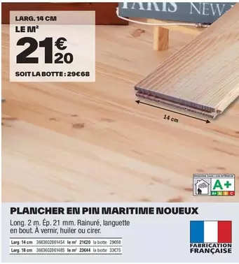 Plancher En Pin Maritime Noueux offre à 21,2€ sur Brico Dépôt