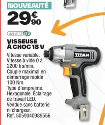 Visseuse A Choc 18 V offre à 29,9€ sur Brico Dépôt