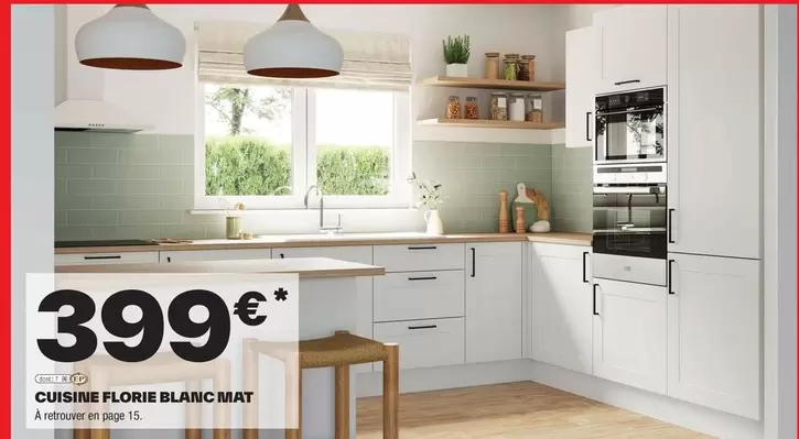 Cuisine Florie Blanc Mat offre à 399€ sur Brico Dépôt