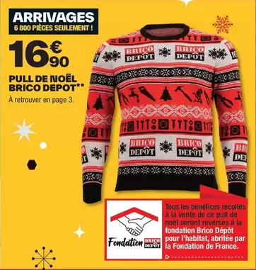 TOUS - Pull De Noel Brico Depot offre à 16,9€ sur Brico Dépôt