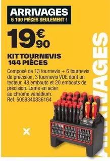 Kittournevis 144 pieces offre à 19,9€ sur Brico Dépôt