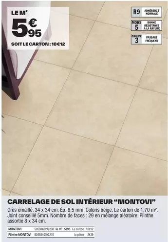 Carrelage De Sol Intérieur offre à 5,95€ sur Brico Dépôt