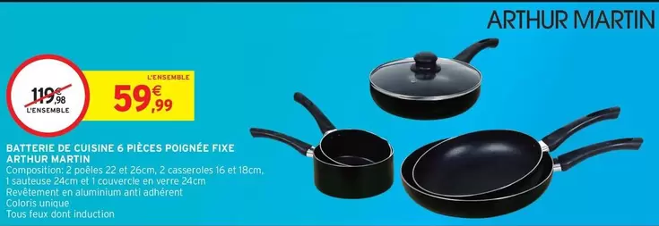 TOUS - Batterie De Cubine 4 Pieces Poignee Fxc offre à 59,99€ sur Intermarché Hyper