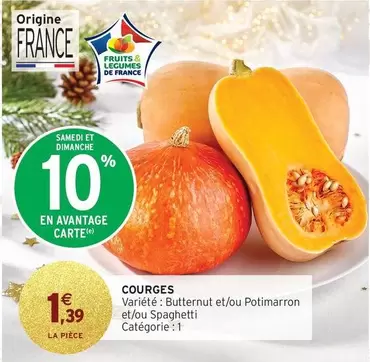 Courges offre à 1,39€ sur Intermarché Hyper