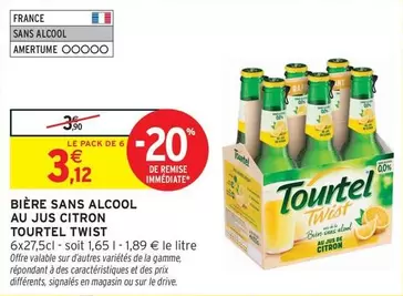 Signal - Bière Sans Alcool Au Jus Citron offre à 3,12€ sur Intermarché Hyper