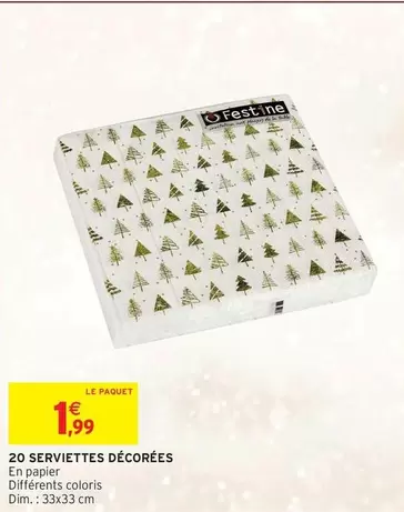 Dim - 20 Serviettes Décorées offre à 1,99€ sur Intermarché Hyper