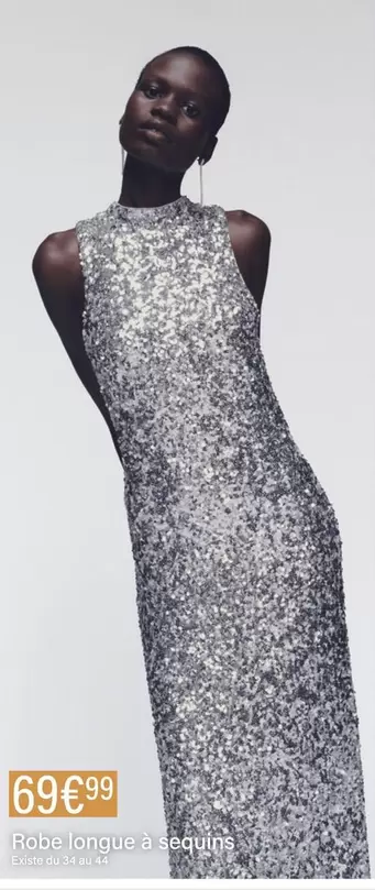 Robe Longue A Sequin offre à 69,99€ sur Monoprix