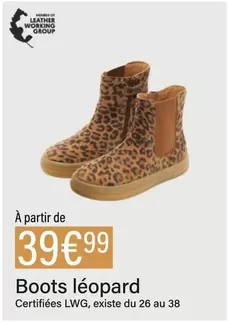 Boots Léopard offre à 39,99€ sur Monoprix