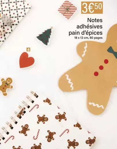 Notes Adhésives Pain D'épices offre à 3,5€ sur Monoprix