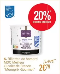 Monoprix - Rillettes De Homard Msc Meilleur offre à 2,79€ sur Monoprix