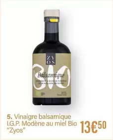 Vinaigre Balsamique I.g.p. Modène Au Miel Bio offre à 13,5€ sur Monoprix