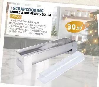 Scrapcooking - Iscrapcoking Moule À Bûche Inox 30 Cm offre à 30,99€ sur Eureka Ma Maison