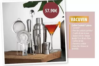 Goffret Cocktail 7 Pieces offre à 57,9€ sur Cuisine Plaisir