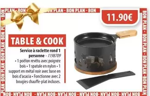 Service À Raclette Rond 1 Personne offre à 11,9€ sur Cuisine Plaisir