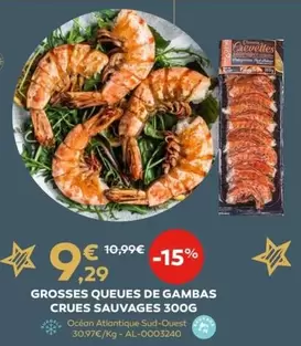 Grosses Queues De Gambas Crues Sauvages offre à 9,29€ sur Cabesto