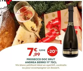 Brut - Prosecco Doc offre à 7,99€ sur Cabesto