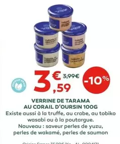 Verrine De Tarama Au Corail D'oursin offre à 3,59€ sur Cabesto