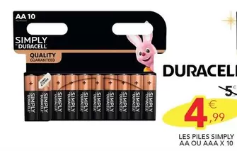 Duracell - Les Piles Simply Aa Ou Aaa