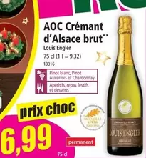 AOC -  Crémant D'Alsace Brut offre à 6,99€ sur Norma