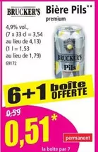 Brucker'S - Bière Pils offre à 0,51€ sur Norma