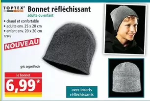 Bonnet Réfléchissant offre à 6,99€ sur Norma