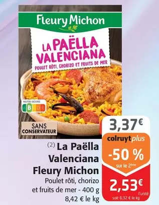 Fleury Michon - La Paëlla Valenciana offre à 3,37€ sur Colruyt