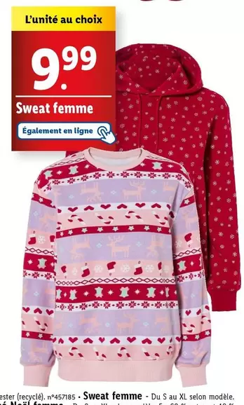 Esmara - Sweat Femme offre à 9,99€ sur Lidl