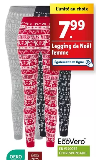 Ecovero - Leggings De Noël Femme offre à 7,99€ sur Lidl