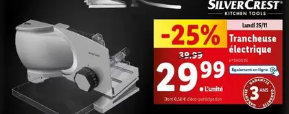 Silvercrest - Trancheuse Électrique offre à 29,99€ sur Lidl