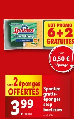 Spontex - Gratte-Éponges Stop Bactéries offre à 3,99€ sur Lidl