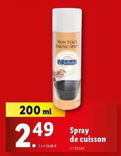 Belbake - Spray De Cuisson offre à 2,49€ sur Lidl