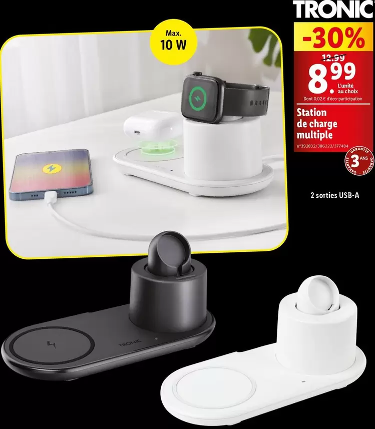 Tronic - Station De Charge Multiple offre à 8,99€ sur Lidl