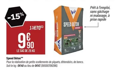 Speed Béton offre à 9,9€ sur Bricorama