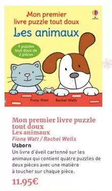 Mon -  Premier Livre Puzzle Les Animaux offre à 11,95€ sur Furet du Nord