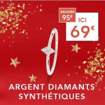 Argent Diamants Synthétiques offre à 69€ sur Trésor Bijoux