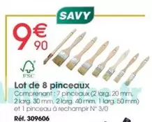 Lot De 8 Pinceaux offre à 9,9€ sur Brico Pro