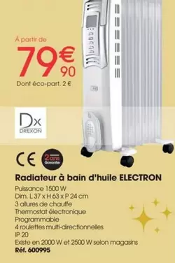 Dim - Radiateur À Bain D'huile Electron offre à 79,9€ sur Brico Pro