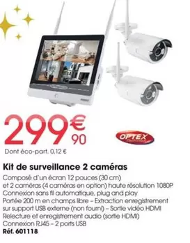 Kit De Surveillance 2 Caméras offre à 299,9€ sur Brico Pro