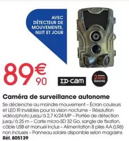 Caméra De Surveillance Autonome offre à 89,9€ sur Brico Pro