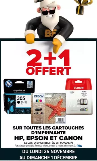 HP - Sur Toutes Les Cartouches D'imprimante Hp, Epson Et Canon offre sur Carrefour City