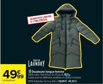 Tokyo Laundry - Doudoune Longue Femme offre à 49,99€ sur Carrefour City