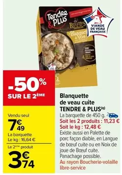 Palette - Blanquette De Veau Cuite offre à 7,49€ sur Carrefour Market