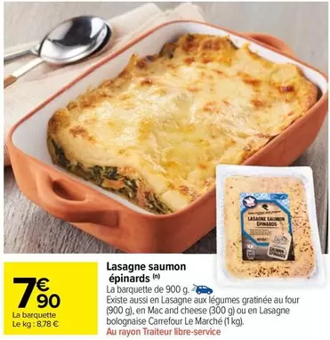 Carrefour - Lasagne Saumon Épinards offre à 7,9€ sur Carrefour Market