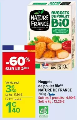 Nuggets De Poulet Bio offre à 3,5€ sur Carrefour Market