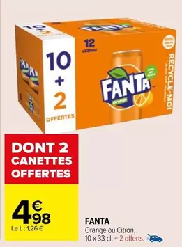 Fanta - Orange Ou Citron offre à 4,98€ sur Carrefour Market