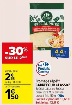 Carrefour - Fromage Râpé offre à 2,15€ sur Carrefour Market