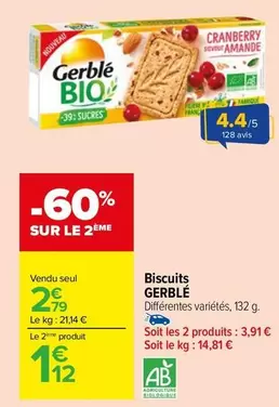 Gerblé - Biscuits offre à 2,79€ sur Carrefour Market